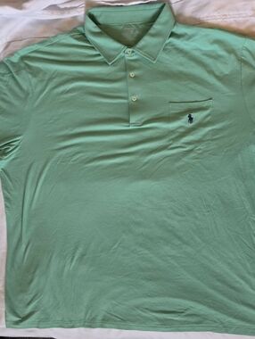 Polo by Ralph Lauren Light Green Short Sleeve Polo with Chest Pocket